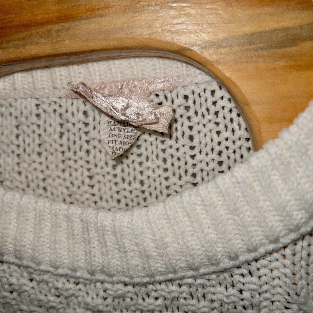 Australian‎ Cable Knit Acrylic Fisherman Sweater Oversized Womens One Size - Picture 4 of 8